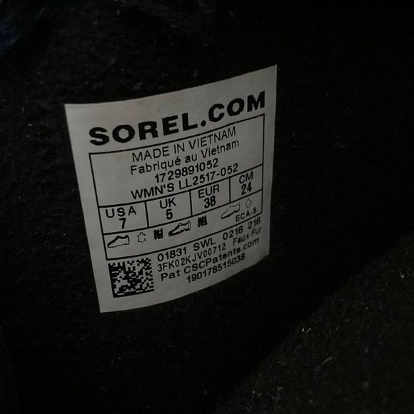 𝅺SOREL Joan of Arctic Boots Winter Snow Faux Fur Gray Houndstooth Plaid Size 7 - Picture 2 of 14